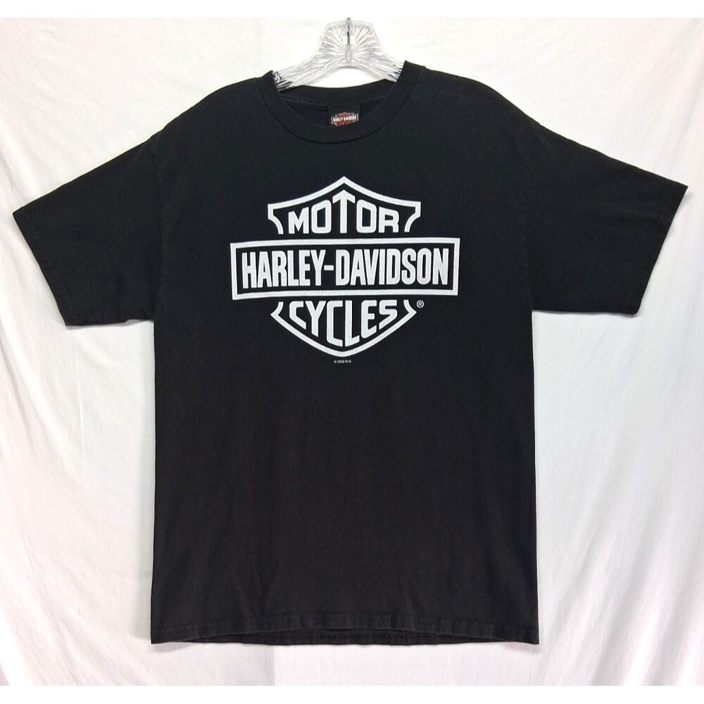 Harley-Davidson Men Med Smoky Mountain T-Shirt Black Casual Motorcycle Riding